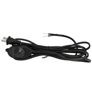 Black Parallel Cloth Covered Cord with Full Range Dimmer Switch