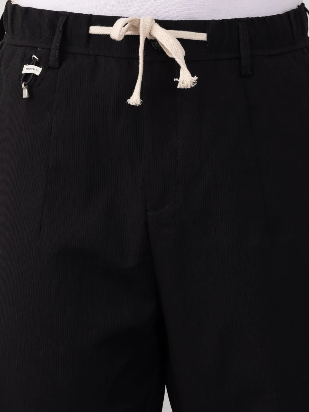 Black Plain Travel Pants