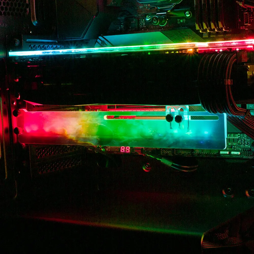 Black Planets RGB GPU Support Bracket