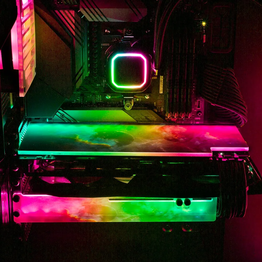 Black Planets RGB GPU Support Bracket