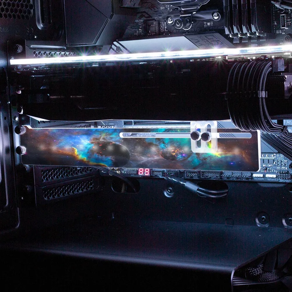 Black Planets RGB GPU Support Bracket