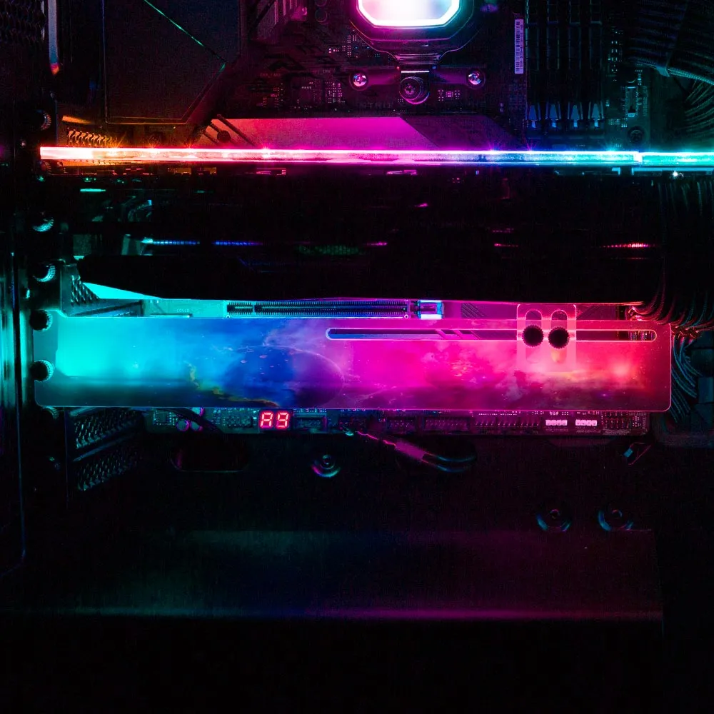 Black Planets RGB GPU Support Bracket