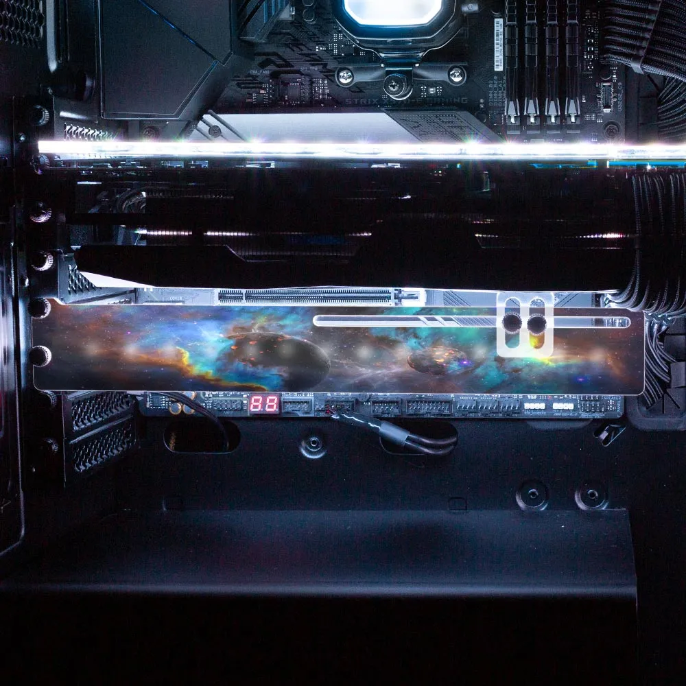 Black Planets RGB GPU Support Bracket