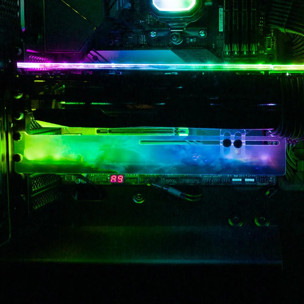 Black Planets RGB GPU Support Bracket