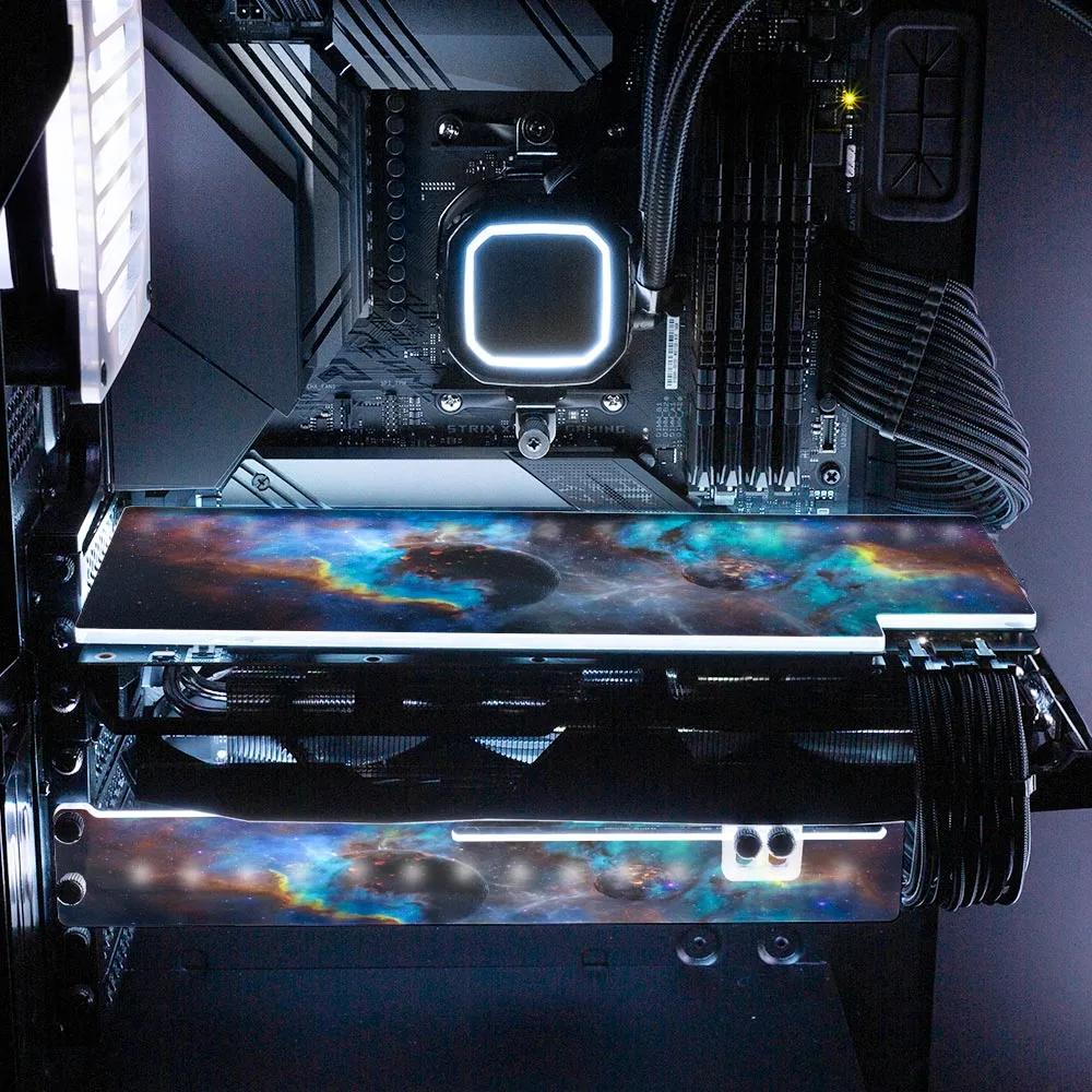 Black Planets RGB GPU Support Bracket