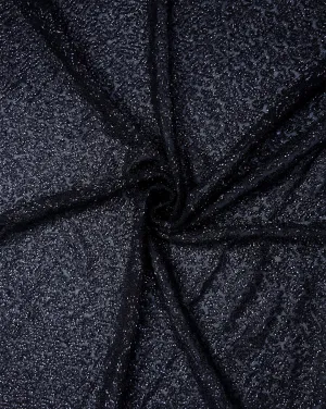 BLACK POLYESTER SEQUINS EMBROIDERY FABRIC