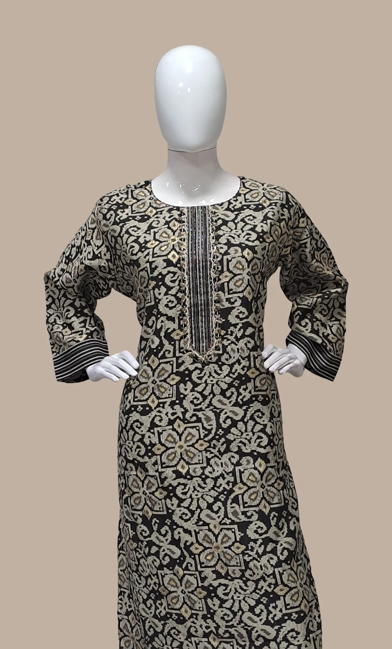 Black Printed Punjabi