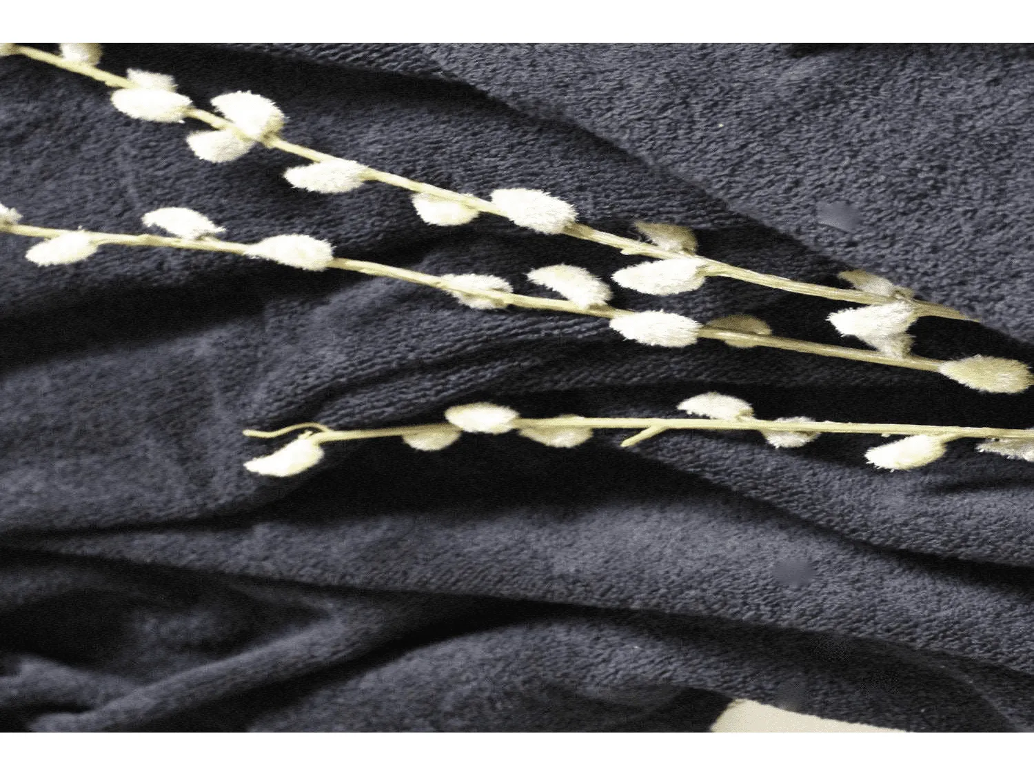 BLACK - Pure Cotton Thick LUXURY TOWELLING Fabric 400 gsm