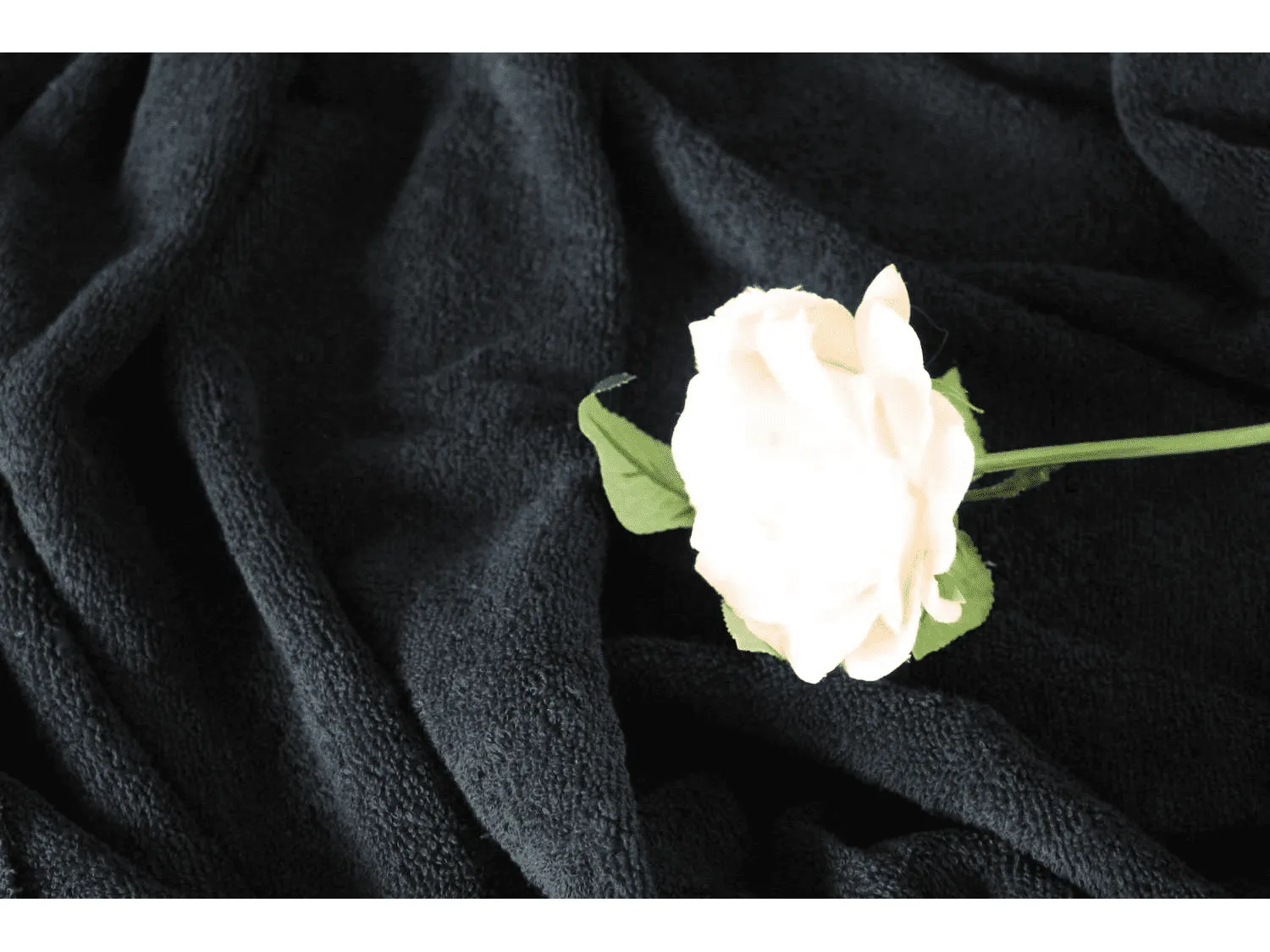 BLACK - Pure Cotton Thick LUXURY TOWELLING Fabric 400 gsm