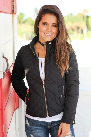 Black Quilted Jacket