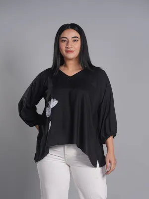 Black Rayon Top - Reeve