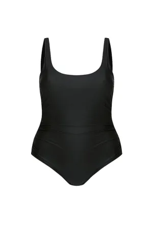 Black Scooped Underwire One Piece