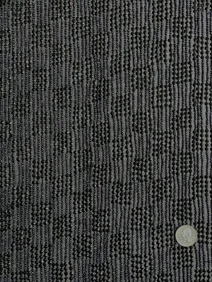 Black Sequin & Beads On Silk Chiffon JEC-069-1 Fabric