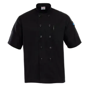 Black Short-Sleeve Chef Coat 4601