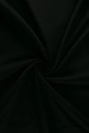 Black Silk Wool Fabric