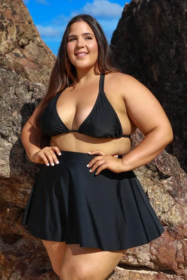 Black Skater Swim Skirt