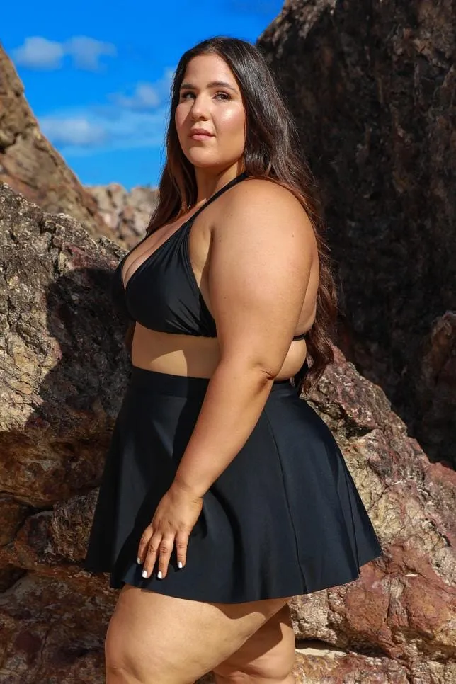 Black Skater Swim Skirt