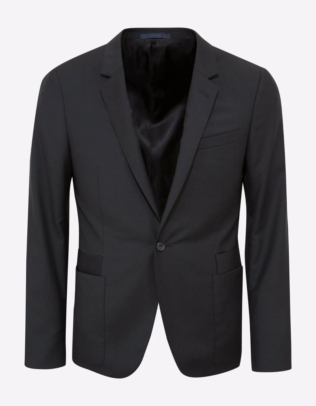 Black Slim-Fit Wool Blazer