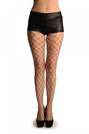 Black Small Fishnet With Diamantes