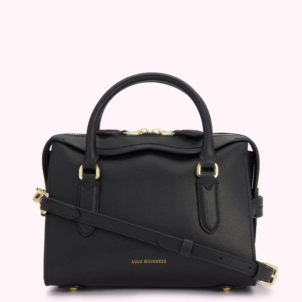 BLACK SMALL LEATHER DYLAN HANDBAG