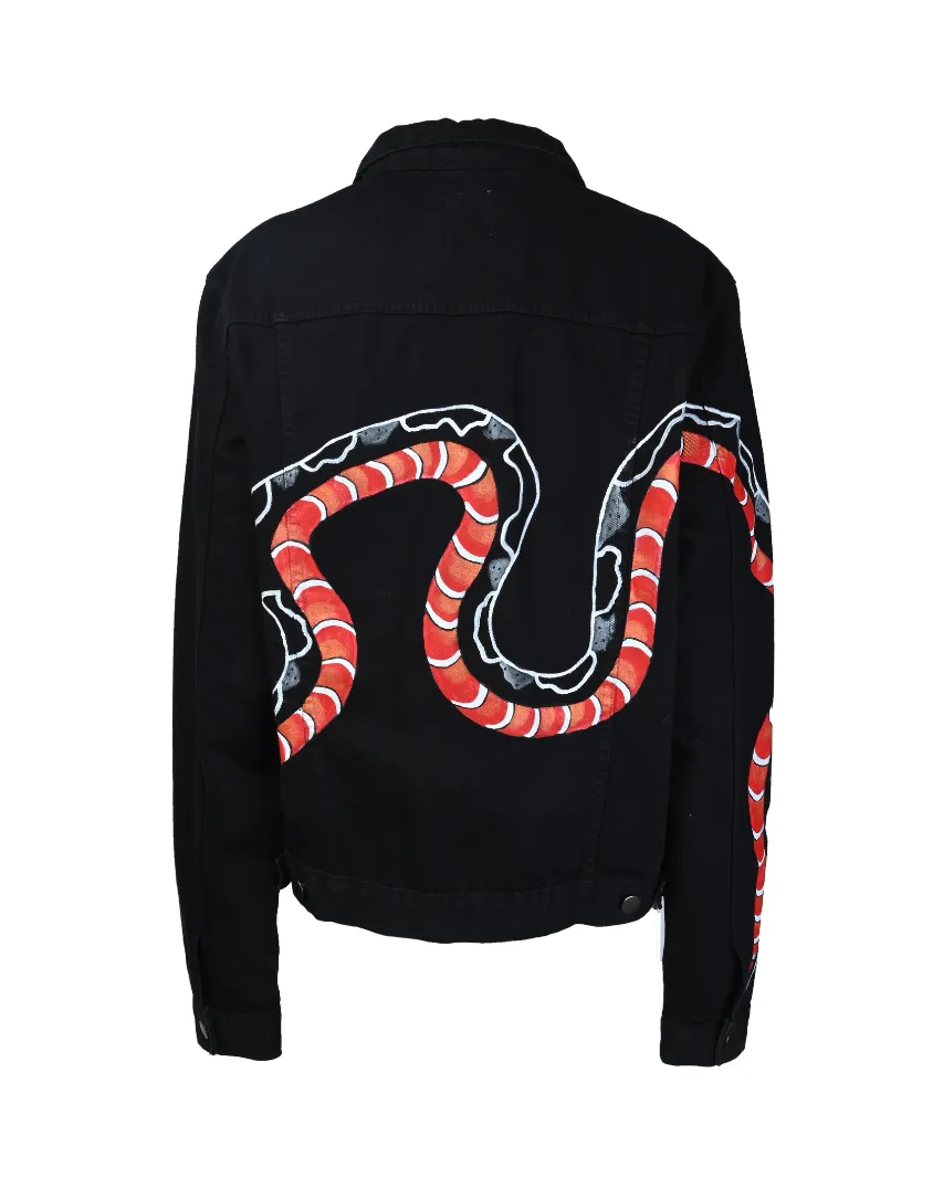 Black Snake Denim Jacket