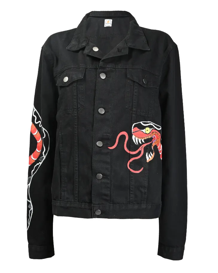 Black Snake Denim Jacket