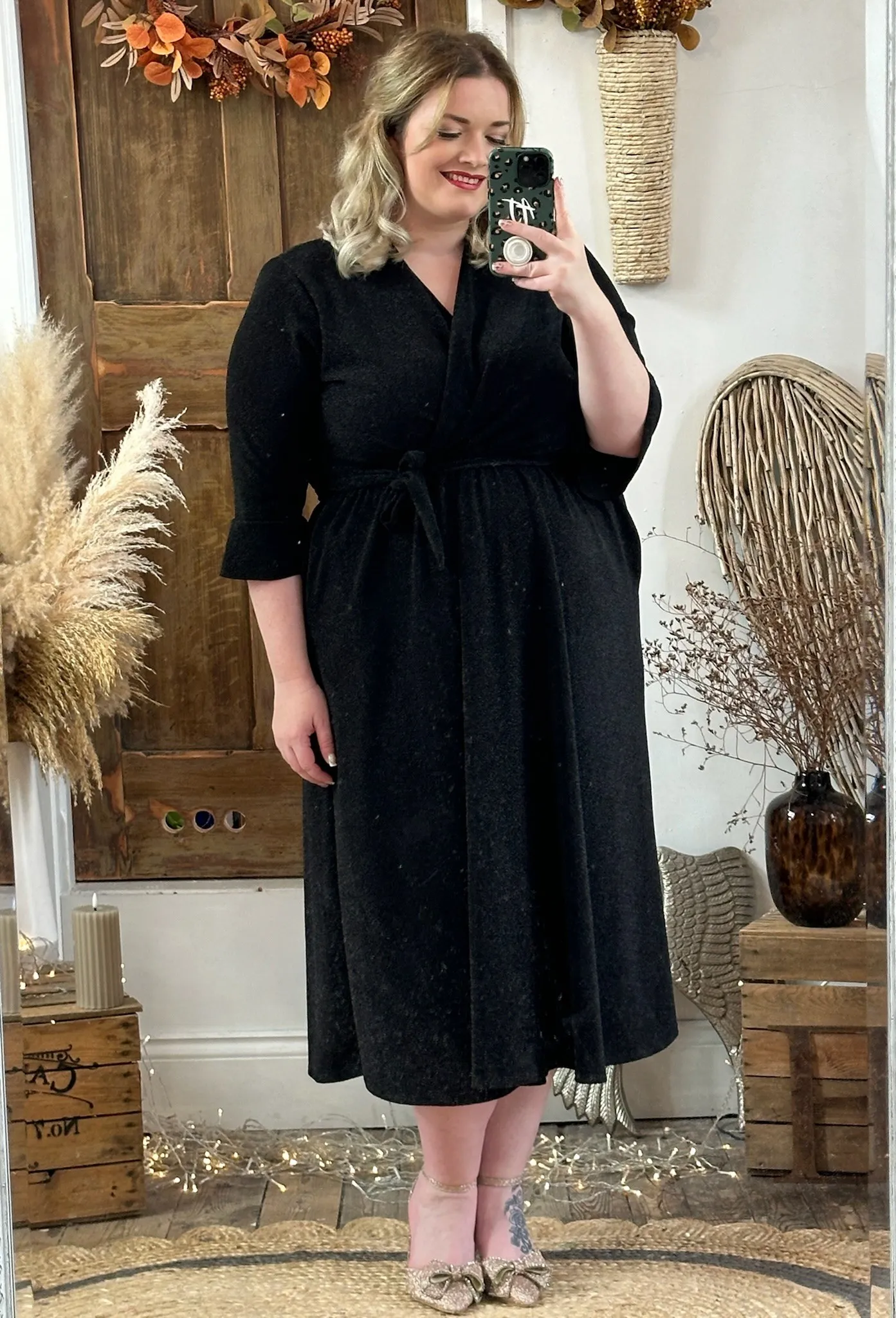 Black Sparkly Roxy Midaxi Dress