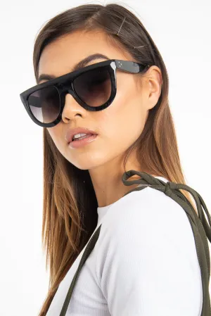 Black Square Oversized Sunglasses - Kajsa