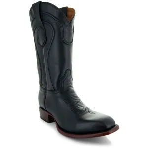 Black Square Toe Cowboy Boots | Men's Square Toe Boots (H9002)