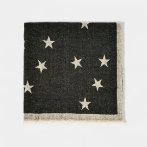 Black Star Printed Blanket Scarf KLS513