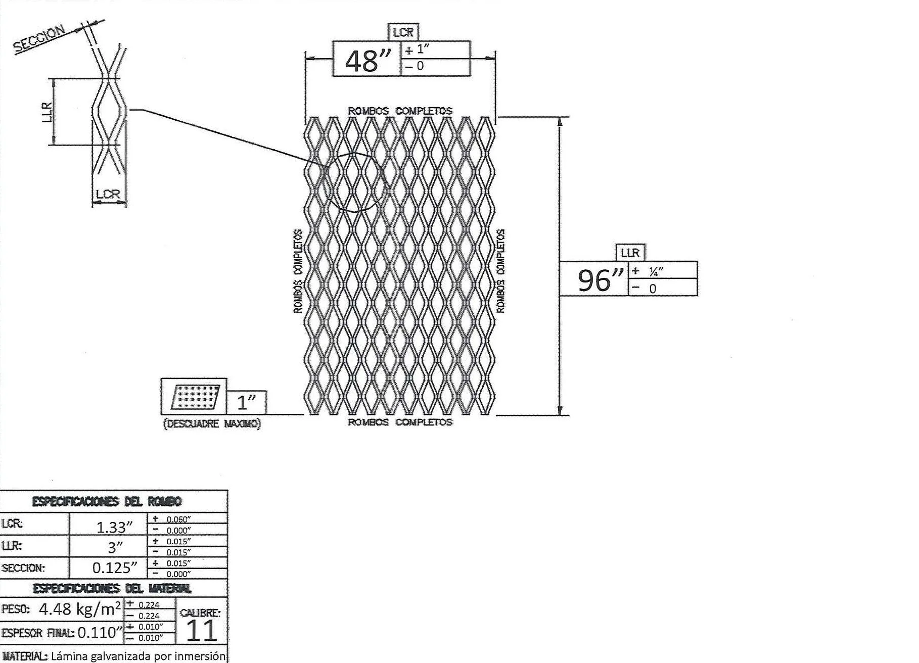 Black Steel Expanded Metal 22513