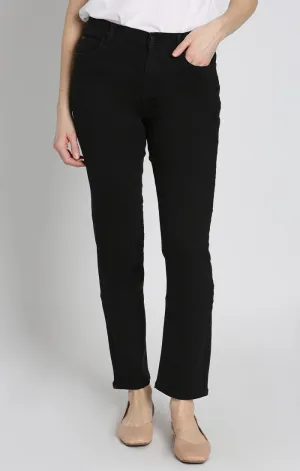 Black Straight Fit Stretch GF Denim