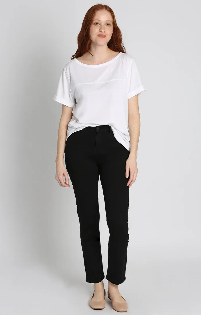 Black Straight Fit Stretch GF Denim