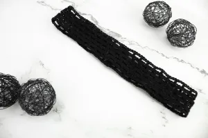 Black Stretch Netting Headband