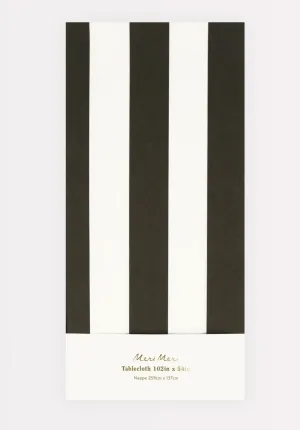 Black Striped Tablecloth