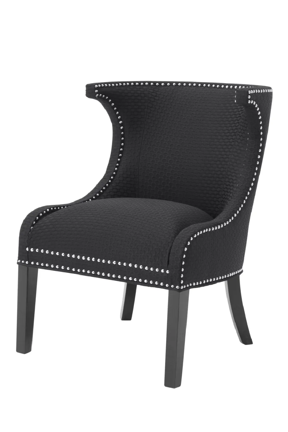 Black Studded Wing Chair | Eichholtz Elson