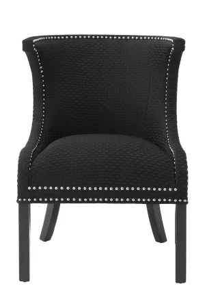 Black Studded Wing Chair | Eichholtz Elson