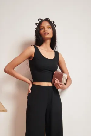 Black Supima® Crop Top