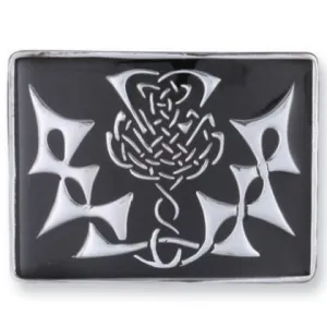 Black Thistle Kilt Belt Buckle