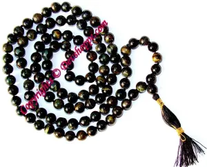 Black Tiger eye mala - Very Rare and Powerful