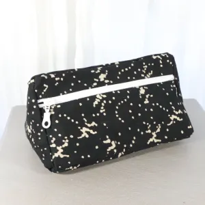 Black Toiletry Bag- Dots or Floral