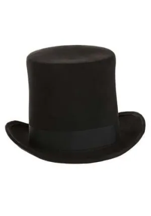 Black Top Hat - Adult One Size Fits Most Adjustable