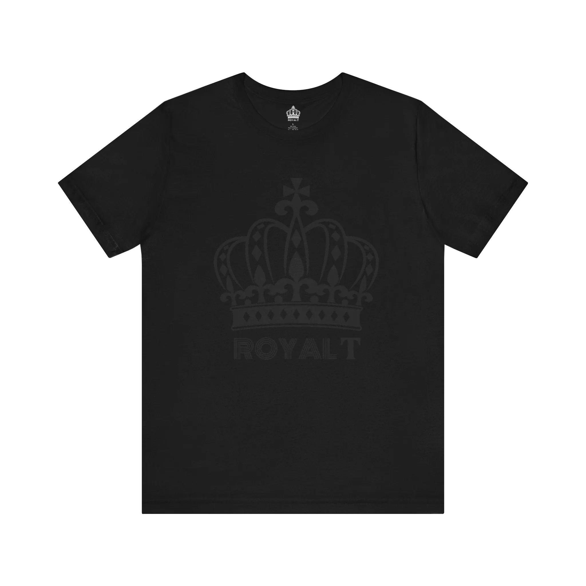 Black - Unisex Jersey Short Sleeve T Shirt - Black Royal T