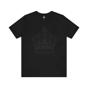 Black - Unisex Jersey Short Sleeve T Shirt - Black Royal T