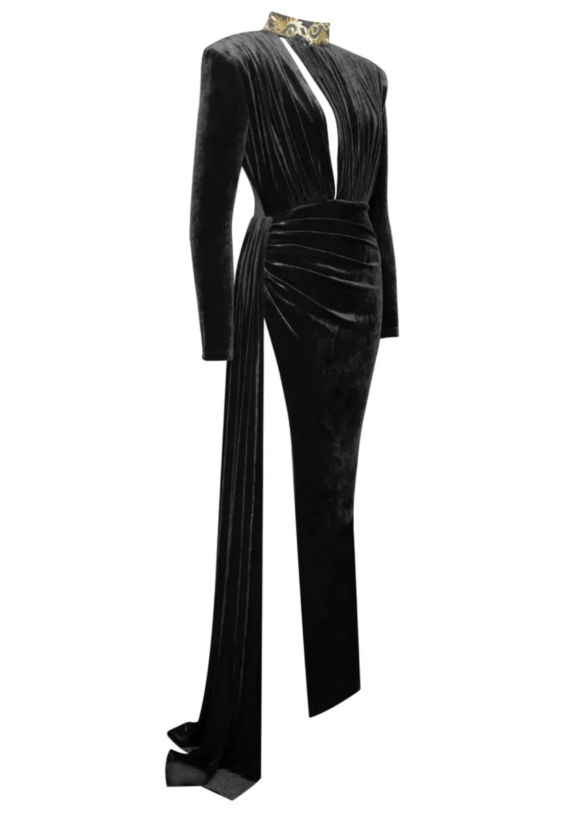 BLACK VELVET GOWN