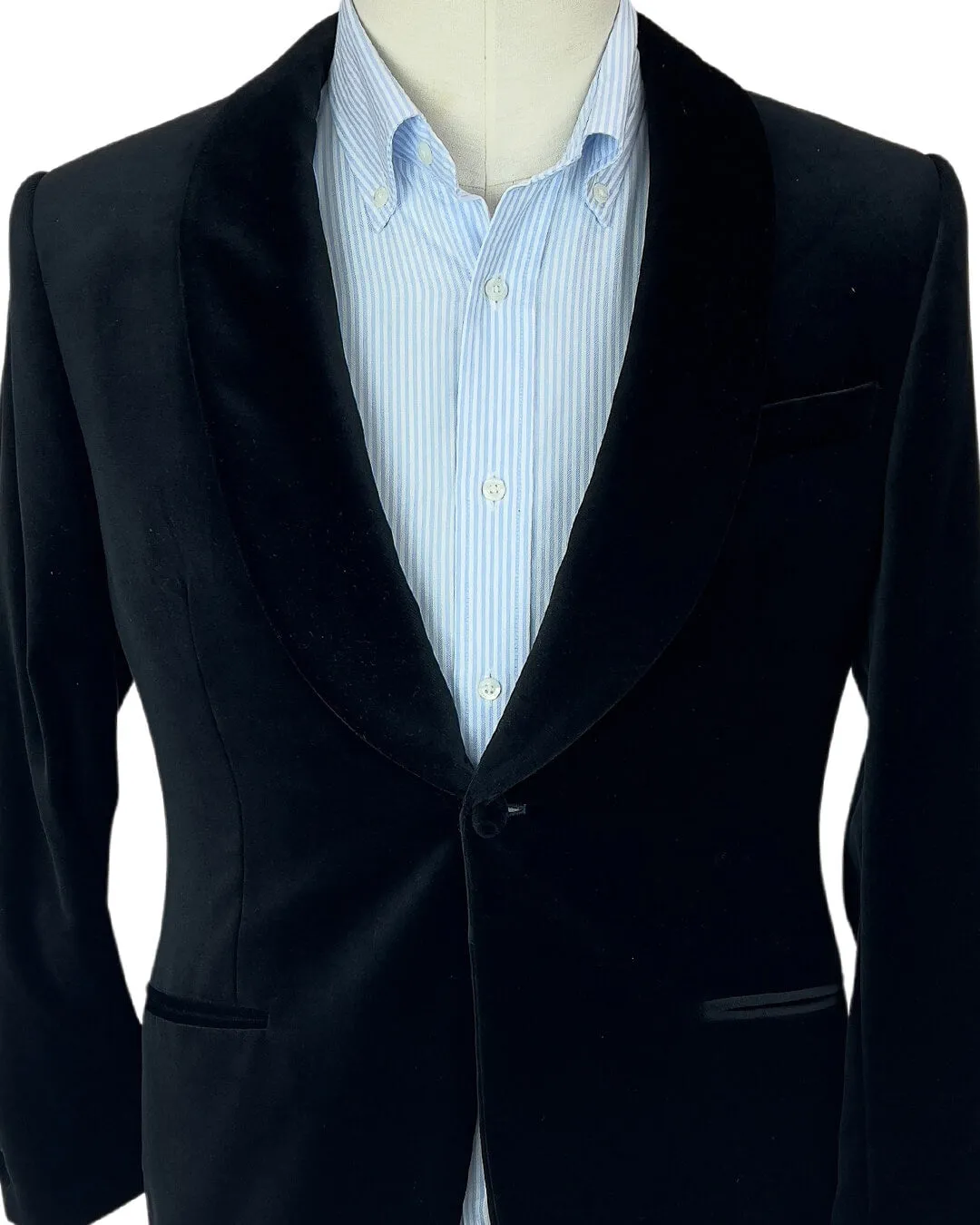 Black Velvet Shawl Collar Dinner Jacket