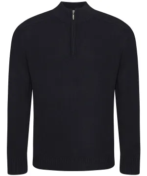 Black - Wakhan ¼ regen zip knit sweater