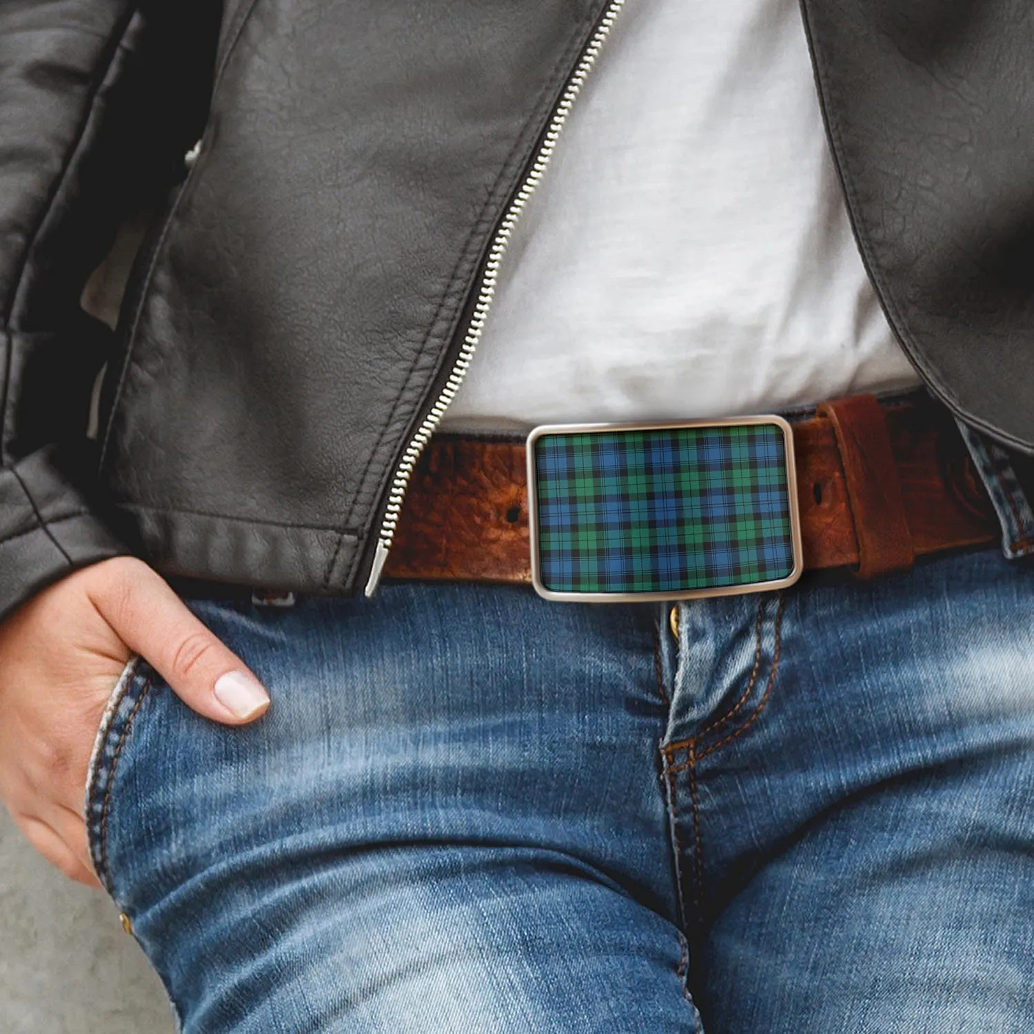 Black Watch Ancient Tartan Belt Buckles