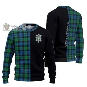 Black Watch Ancient Tartan Ugly Sweater with Family Crest and Half Of Me Style