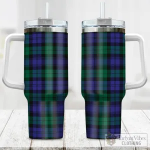 Black Watch Modern Tartan Tumbler with Handle